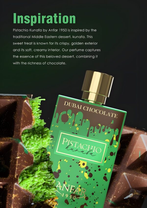 Pistachio Kunafa Dubai Chocolate Anfar 1950 edp 80 ml - obrazek 3