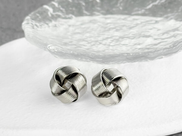 srebrne kolczyki - knotea silver