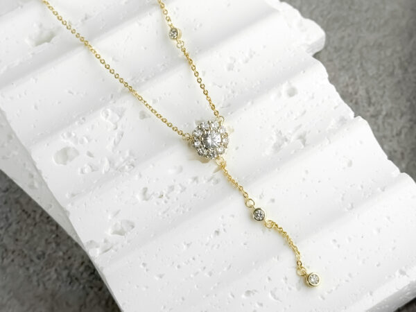 pozłacany Naszyjnik  - Fiore Lariat