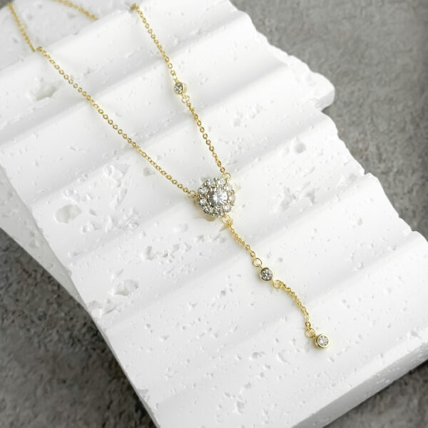 pozłacany Naszyjnik  - Fiore Lariat