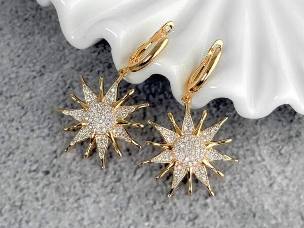 pozłacane kolczyki - SOLSPIRE