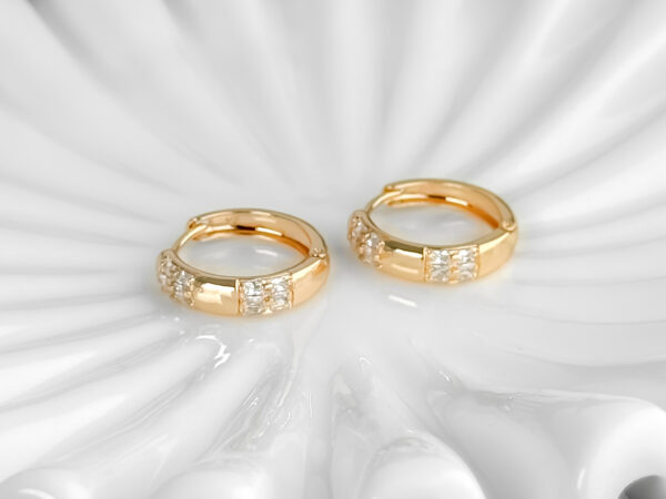 pozłacane kolczyki koła - BARLINE