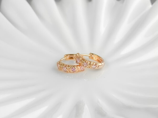 pozłacane kolczyki koła  - Rose Twist