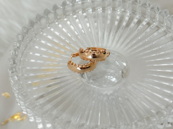 pozłacane kolczyki kółeczka