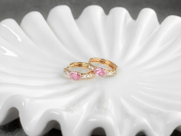 kolczyki koła różowe -  Viridia Rose