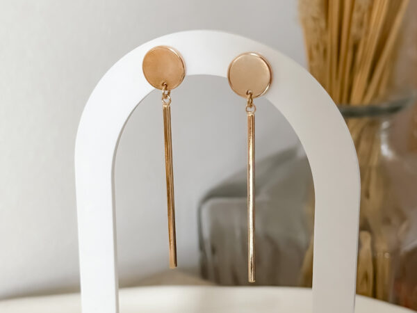 pozłacane kolczyki długie