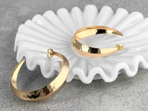 pozłacane kolczyki koła - mooncrush