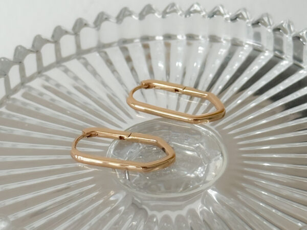 pozłacane kolczyki proste